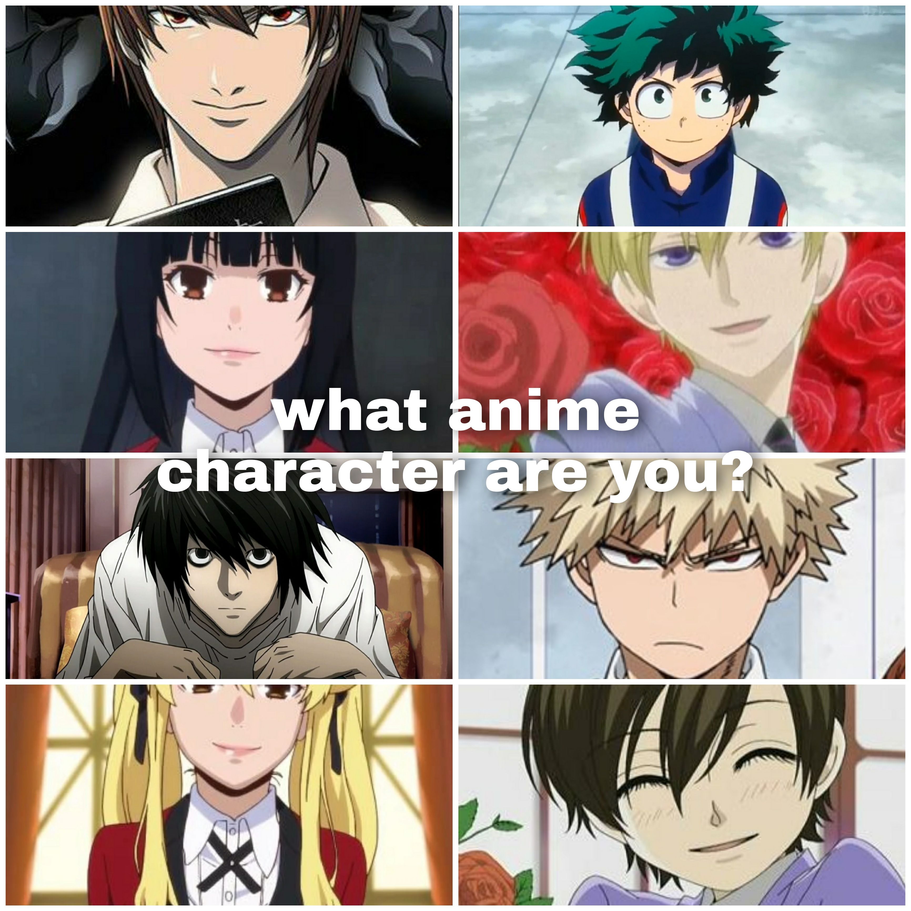 What anime character are you - Personality Quiz