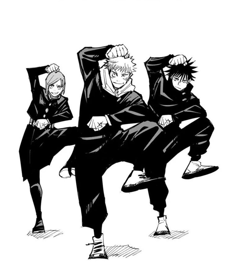 Don't be too harsh on me guys. New to drawing as a whole. Tried drawing my  fav trio of characters. : r/JuJutsuKaisen